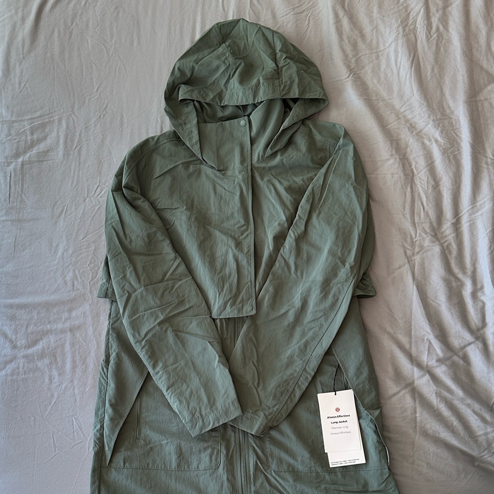 Lululemon Always Effortless Long Jacket in Sage Green